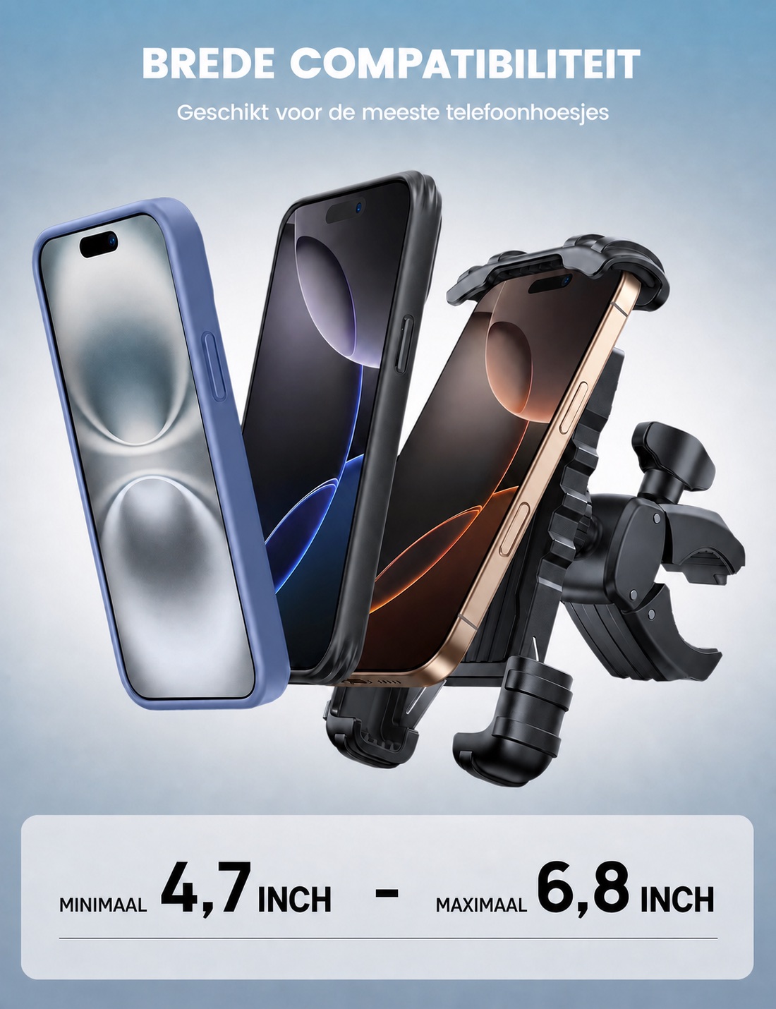 Lamicall BP05 compatibiliteit 4,7 tot 6,8 inch